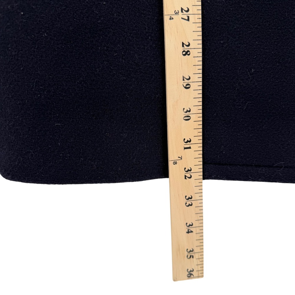 Vintage J. Crew Womens Pea Coat 00‎ Navy Blue Double Breasted Stadium Cloth - Picture 8 of 12